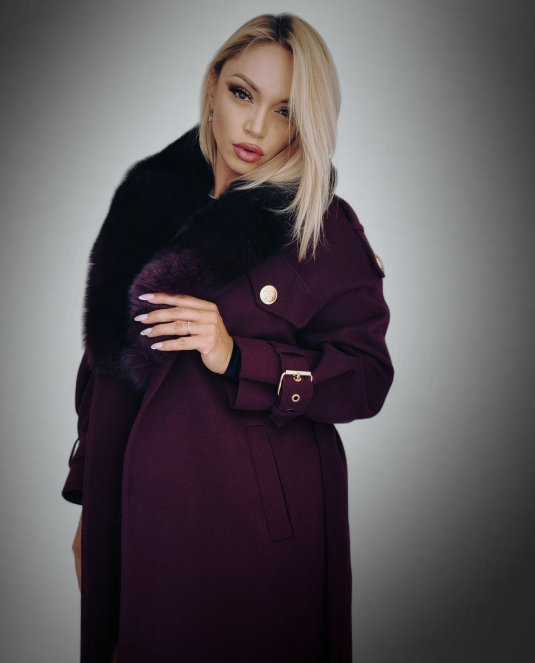 Дамско кашмирено палто Dawn`M  Royale