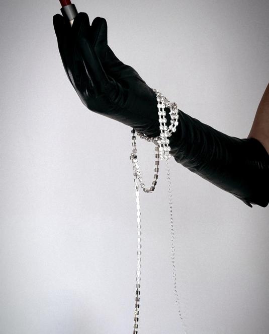 дълги дамски кожени ръкавици - 1