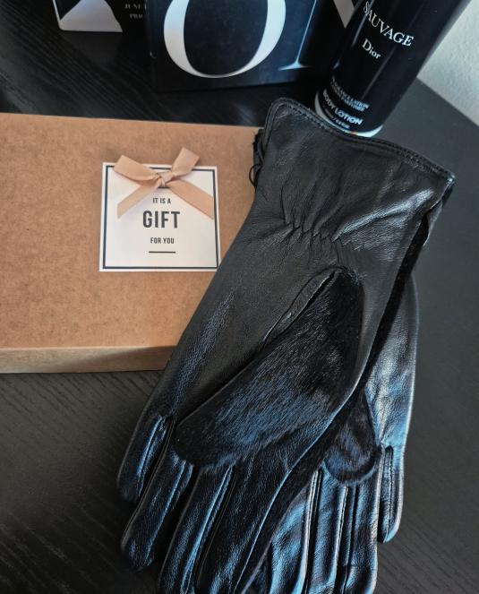 Луксозни дамски кожени ръкавици NOIR LUXE - 10