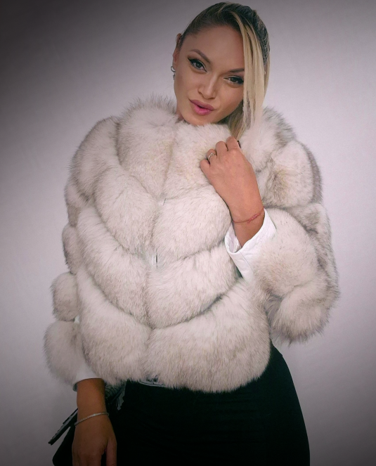 модерно дамско яке с лисица - 3