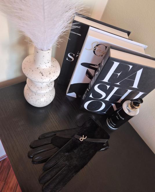 Луксозни дамски кожени ръкавици NOIR LUXE - 1