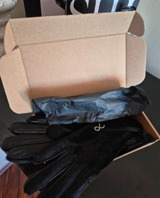 Луксозни дамски кожени ръкавици NOIR LUXE - 8