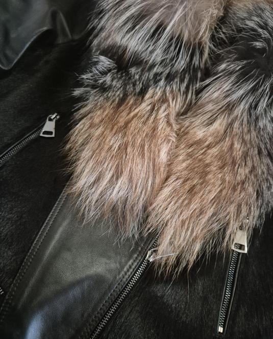 Дамско кожено яке Leather brownie - 15