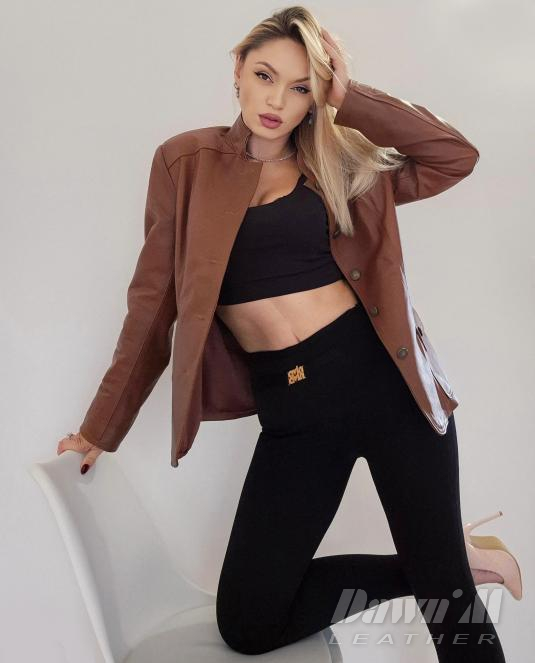 дамско кожено сако - 1