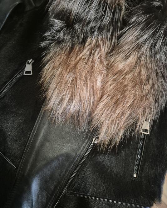 Дамско кожено яке Leather brownie - 16