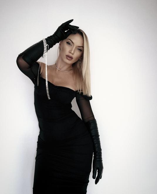 дълги дамски кожени ръкавици - 2