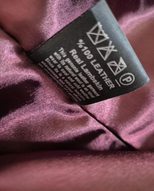 Дамско кожено яке Aurora Burgundy - 11