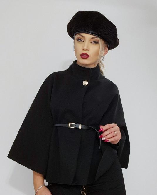 Дамска кожена барета PARIS NOIR