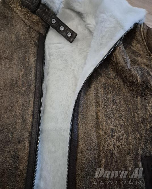 мъжки кожух естествена кожа - 8