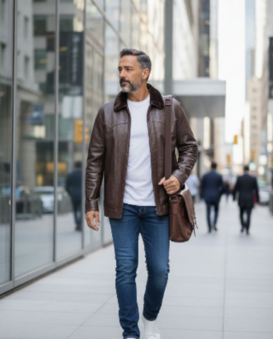 мъжко кожено яке - 1