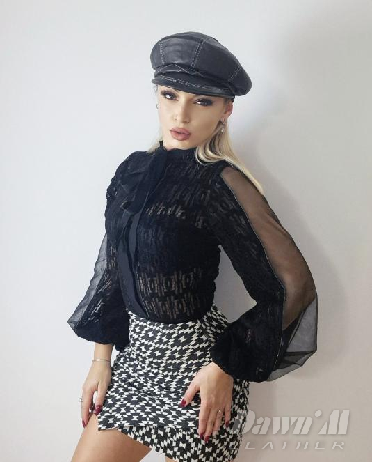 дамски кожен каскет - 1