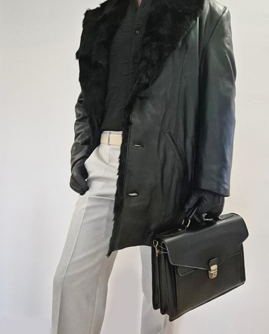 мъжко кожено палто - 1