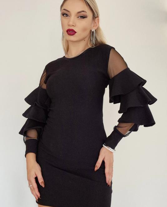 къса черна рокля - 7