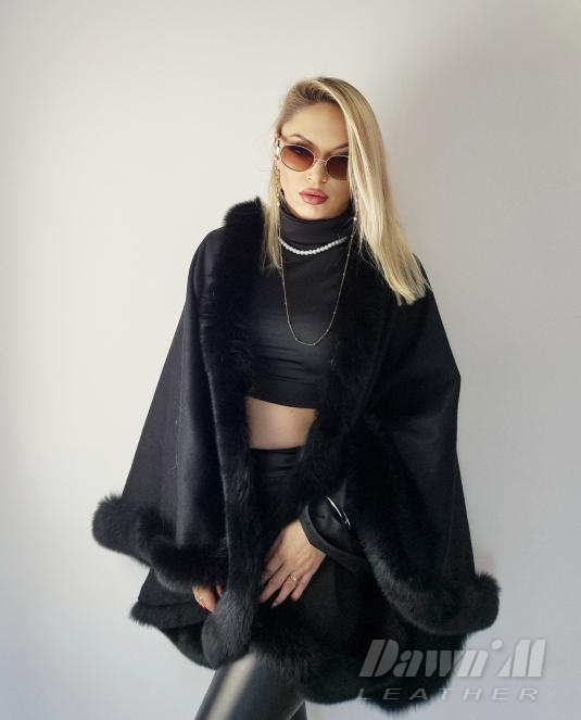 дамска пелерина от кашмир - 12