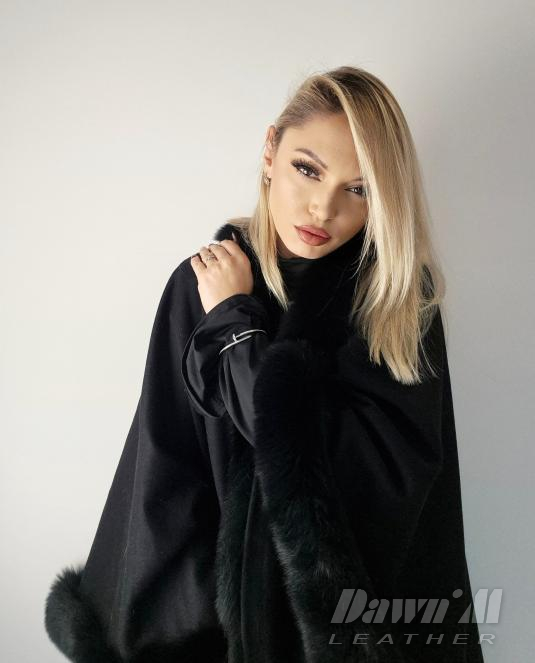 дамска пелерина от кашмир - 8