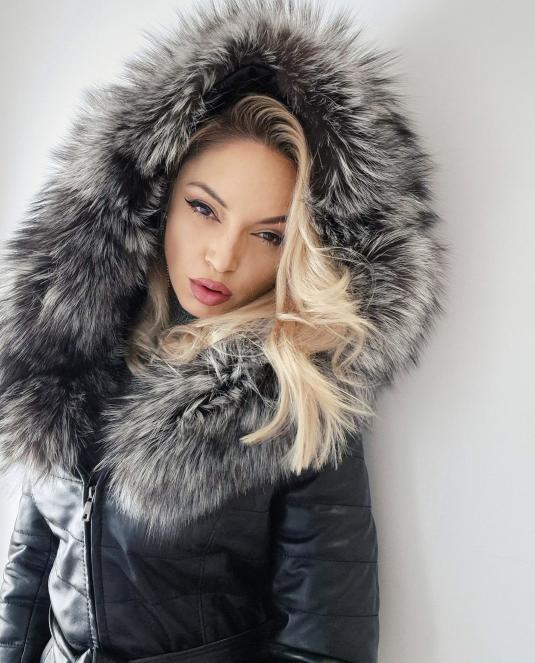 дамско кожено палто - 13