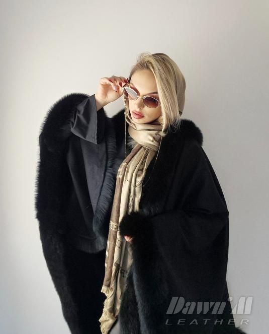 дамска пелерина от кашмир - 13