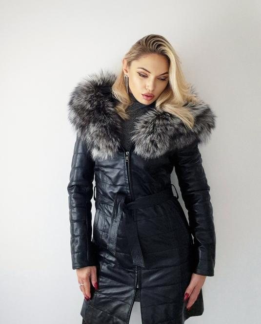 дамско кожено палто - 6