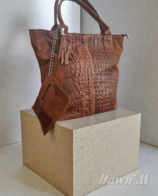 Дамска кожена чанта CROCOÉLLE