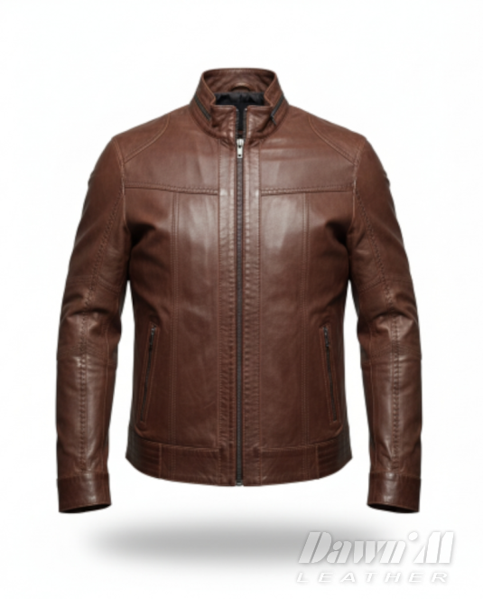 мъжки кожух естествена кожа - 5