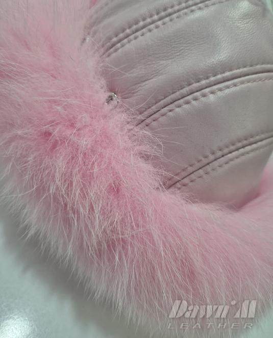 Луксозна дамска шапка от лисица Rosé Arctic Diva - 2