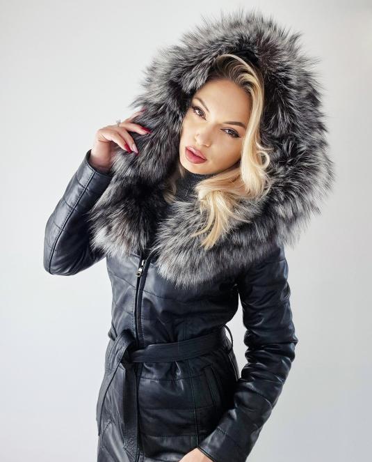 дамско кожено палто - 10