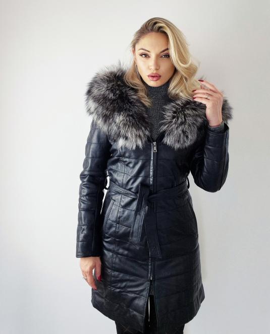 дамско кожено палто - 7